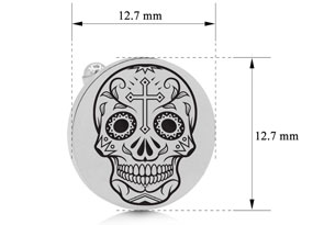 Octavius Skull & Cross Cufflinks, Silver