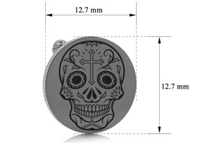 Octavius Skull & Cross Cufflinks, Gunmetal