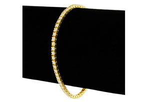 2.30 Carat Diamond Men's Tennis Bracelet In 14K Yellow Gold (9.2 G), 8 Inches, I/J By SuperJeweler