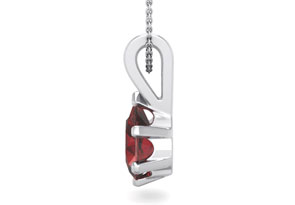 1.5 Carat Pear Shape Garnet Necklace In Sterling Silver, 18 Inches By SuperJeweler