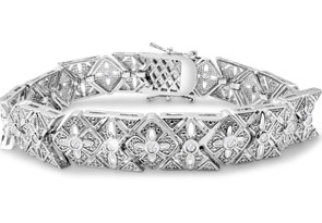 1 Carat Intricate Diamond Bracelet, 7 Inches, J/K By SuperJeweler