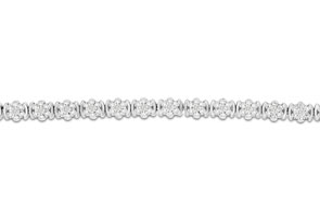 1/2 Carat Diamond Flower Bracelet, 7 Inches. Natural Rose Cut Diamonds, J/K By SuperJeweler