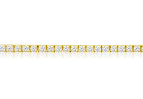 3 2/3 Carat Diamond Men's Tennis Bracelet In 14K Yellow Gold, 8.5 Inches, J/K By SuperJeweler