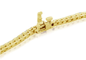 3 2/3 Carat Diamond Men's Tennis Bracelet In 14K Yellow Gold, 8.5 Inches, J/K By SuperJeweler