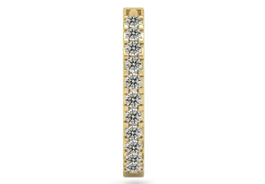 1/10 Carat Diamond Single Men's Hoop Earring In 14K Yellow Gold (1 Gram), K/L By SuperJeweler