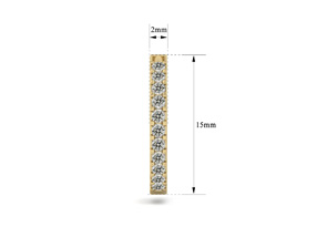 1/10 Carat Diamond Single Men's Hoop Earring In 14K Yellow Gold (1 Gram), K/L By SuperJeweler