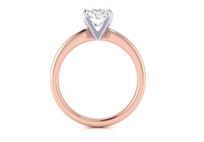 1.5 Carat Cushion Cut Moissanite Solitaire Engagement Ring In 14K Rose Gold (2 G), E/F By SuperJeweler