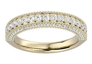 1 Carat Diamond Wedding Band In 14K Yellow Gold (5 G) (, SI2-I1), Size 4 By SuperJeweler