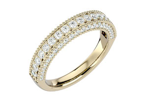 1 Carat Diamond Wedding Band In 14K Yellow Gold (5 G) (, SI2-I1), Size 4 By SuperJeweler