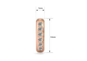 1/6 Carat Diamond Single Men's Hoop Earring In 14K Rose Gold (1.75 G), K/L By SuperJeweler