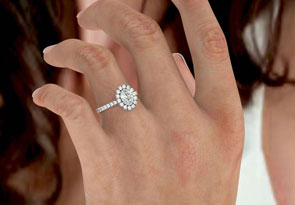 1 3/4 Carat Oval Shape Halo Diamond Engagement Ring In 14K White Gold (4.80 G) (, I1-I2 Clarity Enhanced) By SuperJeweler
