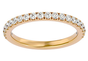 1/2 Carat Moissanite Wedding Band In 14K Yellow Gold (2.90 G), E/F Color, Size 4 By SuperJeweler