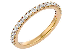 1/2 Carat Diamond Wedding Band In 14K Yellow Gold (2.90 G) (, SI2-I1), Size 4 By SuperJeweler