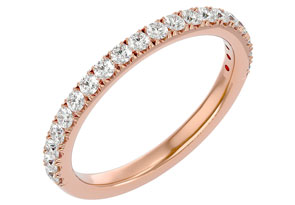 1/2 Carat Diamond Wedding Band In 14K Rose Gold (2.90 G) (, SI2-I1), Size 4 By SuperJeweler