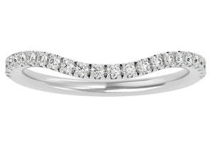 1/4 Carat Moissanite Wedding Band In 14K White Gold (2.3 G), E/F Color, Size 4 By SuperJeweler