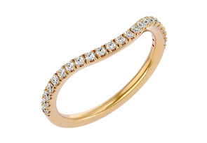1/4 Carat Moissanite Wedding Band In 14K Yellow Gold (2.3 G), E/F Color, Size 4 By SuperJeweler