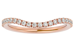 1/4 Carat Diamond Wedding Band In 14K Rose Gold (2.3 G) (, SI2-I1), Size 4 By SuperJeweler