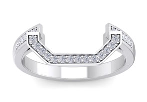 1/4 Carat Diamond Matching Wedding Band In 14K White Gold (2.0 G), , Size 4 By SuperJeweler
