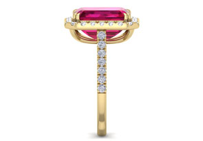 9 Carat Ruby & 38 Diamond Ring In 14K Yellow Gold (4.80 G), , Size 4 By SuperJeweler
