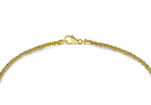 14K Yellow Gold (9.50 G) Over Sterling Silver Basket Chain Necklace, 18 Inches By SuperJeweler
