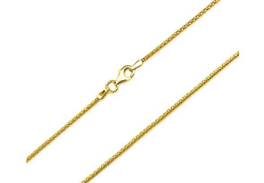 14K Yellow Gold (8.60 G) Over Sterling Silver 4.9mm Popcorn Chain Necklace, 18 Inches By SuperJeweler