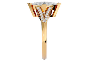1.25 Carat Marquise Shape Diamond Engagement Ring In 14K Yellow Gold (4.10 G) (H-I, SI2-I1) By SuperJeweler