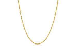 1.6mm Round Wheat Chain Necklace, 20 Inches, Yellow Gold (4 G) By SuperJeweler