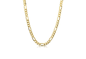 4.2mm Figaro Chain Necklace, 18 Inches, Yellow Gold (10.50 G) By SuperJeweler