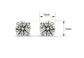 15 Point Diamond Stud Earrings White Gold (.5 G) Filled, J/K By SuperJeweler