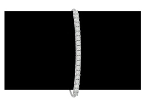 14K White Gold (5.50 G) 3 Carat Diamond Bolo Bracelet, Adjustable 6-9 Inches (J-K, I2) By SuperJeweler
