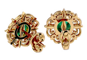1 3/4 Carat Emerald Cut & Diamond Antique Stud Earrings In 14K Yellow Gold (2.75 G), I/J By SuperJeweler