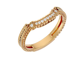 1/10 Carat Matching Diamond Band In 10K Yellow Gold (2.15 G), I-J, Size 4 By SuperJeweler
