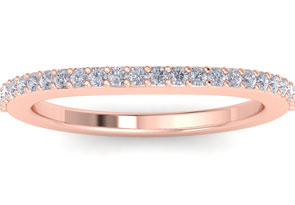 1/4 Carat Diamond Wedding Band In 14K Rose Gold (3 G) (H-I, SI2-I1), Size 4 By SuperJeweler