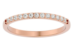 1/4 Carat Diamond Wedding Band In 14K Rose Gold (2 G), I-J, Size 4 By SuperJeweler