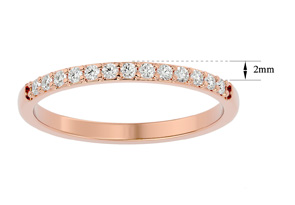 1/4 Carat Diamond Wedding Band In 14K Rose Gold (2 G), I-J, Size 4 By SuperJeweler