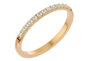 1/4 Carat Diamond Wedding Band In 14K Yellow Gold (2 G), I-J, Size 4 By SuperJeweler