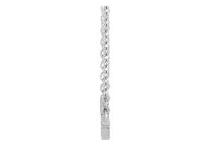 Sideways Cross Necklace In 14K White Gold (1.60 G), 16-18 Inches By SuperJeweler