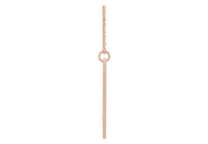 Bar Cross Necklace In 14K Rose Gold (3.55 G), 16-18 Inches By SuperJeweler