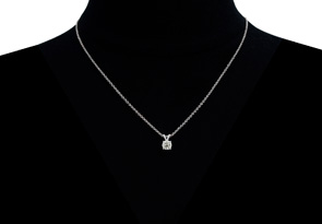 3/4 Carat 14k White Gold (1.9 Grams) Diamond Pendant Necklace (E-F Color, I2 Clarity, Clarity Enhanced), 18 Inch Chain By SuperJeweler