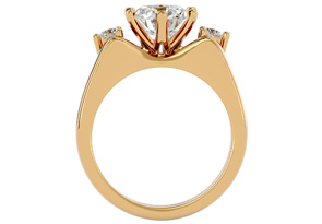 2 Carat Diamond Solitaire Ring W/ 1/5 Carat Enhancer In 14K Yellow Gold (8 G) (I-J, I1-I2) By SuperJeweler