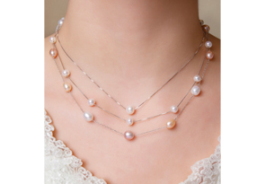 Freshwater Cultured Pearls By The Yard Necklace In Sterling Silver, 17 Inches By SuperJeweler