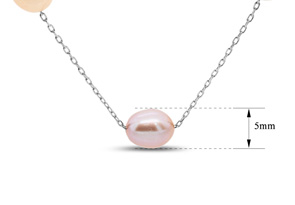 Freshwater Cultured Pearls By The Yard Necklace W/ Peach, Pink & White Pearls In Sterling Silver, 17 Inches By SuperJeweler