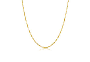 24 Inch 1MM Cable Chain Necklace In Yellow Gold Overlay By SuperJeweler