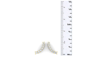 1/5 Carat Diamond Ear Climbers In 14K Yellow Gold (1 G), I/J By SuperJeweler
