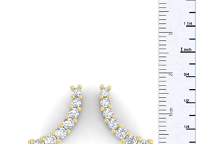 1/2 Carat Diamond Ear Climbers In 14K Yellow Gold (2 G), I/J By SuperJeweler