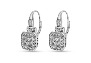 1/4 Carat Diamond Leverback Earrings, 3/4 Inch (J-K, I2-I3) By SuperJeweler