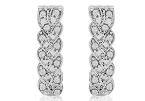1/4 Carat Diamond Infinity Hoop Earrings, 1/2 Inch (J-K, I2-I3) By SuperJeweler