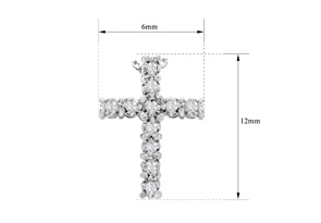 1/10 Carat Diamond Cross Necklace W/ Free Chain, 18 Inches, J/K By SuperJeweler