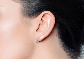 1/2 Carat Diamond Huggie Hoop Earrings In 14K White Gold (2.3 G) (H-I, SI2-I1) By SuperJeweler