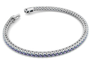 4 3/4 Carat Mystic Topaz Tennis Bracelet In 14K White Gold (11.3 G), 8.5 Inches By SuperJeweler